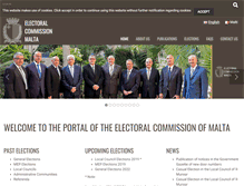 Tablet Screenshot of electoral.gov.mt